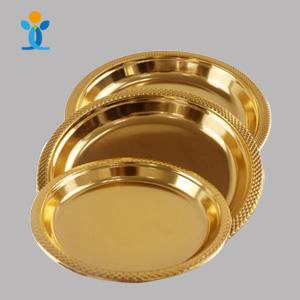 Gold Disposable Plastic Plates Salad Plates