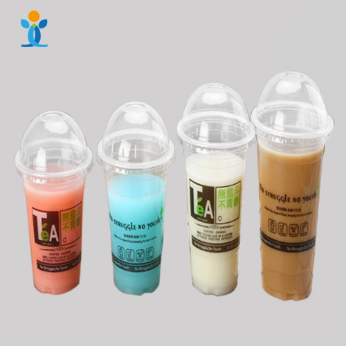PET Clear Plastic Drinking Cup Juice Disposable Cup 12oz